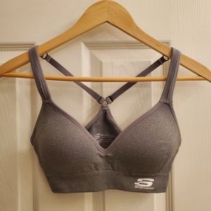 Sketchers Gray Racerback Sports Bra